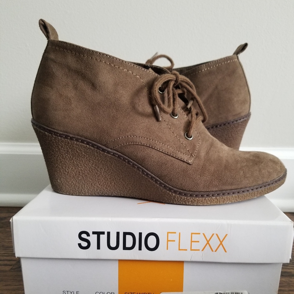 Faux Suede Platform Booties